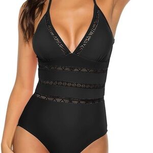 NWOT Chic Black Women's One-Piece Swimsuit